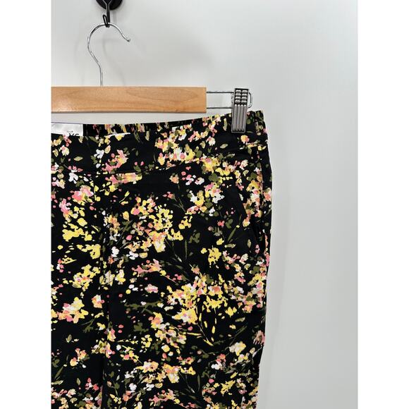 Jessica Simpson Pants Women XS NWT Black Multi Floral Print 100% Viscose Casual - Picture 4 of 8
